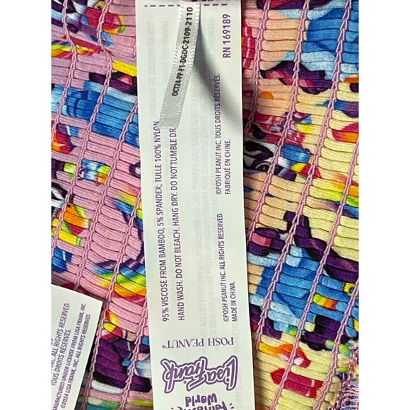 NWT Posh Peanut x Lisa Frank Panda Painter Tutu Dress – Girls 7/8 Rainbow Tulle - Picture 14 of 15